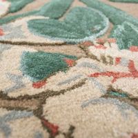 Tapis Shahkar PMA-01 Blanc Moderne de Designer en Laine et Soie, Tufté à la Main, Bouclé/Coupe Bouclée, Doux, Antimicrobien, Adapté aux Animaux Domestiques, Lavable