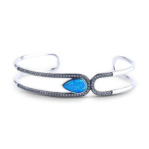 Bracelet manchette tendance Jeulia en opale goutte d'eau - Product Image 1