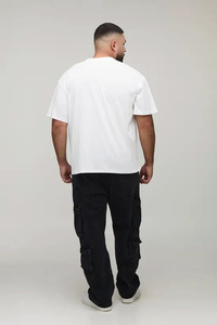 Men's <b>100</b>% Cotton/<b>Polyester</b> 200GSM Oversized Long T-Shirt Customized Premium Sewing Quality Blank Design Eco-Friendly High - Product Image 2