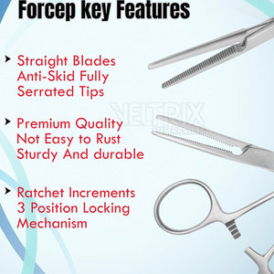 Pinces hémostatiques droites Kocher-Ochsner de haute qualité, nouveau style, fabrication professionnelle, 6 1/2 - Product Image 6