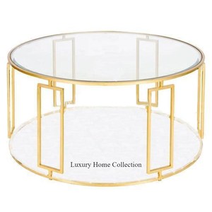 Côté et Table basse couleur or Design Unique en acier inoxydable fait salon maison meubles décoratifs fournitures à bas prix - Product Image 1