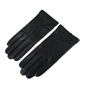 Mode classique en peau de mouton écran tactile conduite gants en cuir hommes gants d'hiver chaud laine doublé noir marron mode gants - Product Image 2