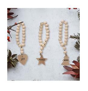 Servilletero con cuentas de madera para boda, decoración del hogar, mesa de cena, artículo, servilletero con cuentas de madera - Product Image 1