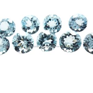 พลอยอความารีนเจียระไนแบบเหลี่ยมเพชรพลอยธรรมชาติตัดเป็นชิ้นเล็กๆแบบ DIY อัญมณีพลอยสีฟ้าสังเคราะห์แบบหลวม - Product Image 4