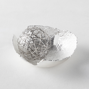 Bol à chocolat arabe en métal forme ronde fait à la main bol de service en argent bol à collations en métal décoratif pour la maison et la fête - Product Image 2