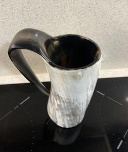 Taza de cuerno de vino vikingo de alta calidad 100%, tendencia superior, estilo europeo, cuerno tallado para beber, jarra de cuerno de buey de Búfalo, café de ágata - Product Image 3