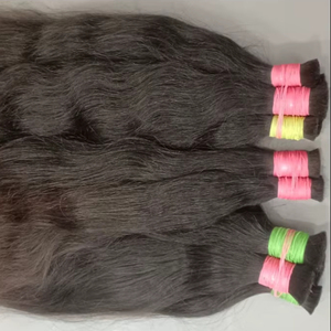 Extensions de cheveux indiens crus droits de qualité supérieure minces paquets Remy vierges à tirage unique disponibles à des remises en vrac - Product Image 6
