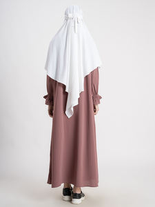 Vestido Abaya de lujo para mujer más vendido personalizado marrón islámico Khimar XXL tamaño elegante estilo étnico - Product Image 2