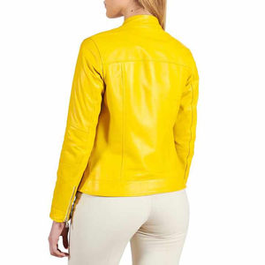 M0VATEXTILES, chaqueta de moda de piel de oveja Original para mujer, chaquetas de cuero genuino, chaqueta deportiva de motorista para mujer - Product Image 4