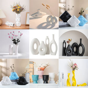 Florero de <span class=keywords><strong>cerámica</strong></span> blanco decorativo de la decoración moderna del hogar del precio de fábrica al por <span class=keywords><strong>mayor</strong></span> - Product Image 6
