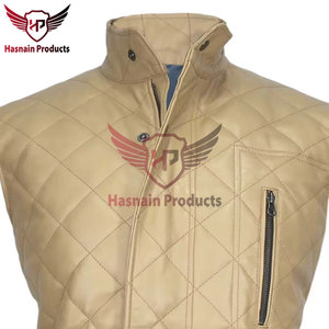 Chaleco de cuero sin mangas para hombre de calidad premium con cuello alto Estilo elegante Chaleco acolchado de invierno Tendencias de moda - Product Image 6