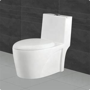 Asiento de inodoro de una pieza de porcelana Tornedo con certificación CE con cubierta de asiento lenta y sistema de doble descarga en la parte superior del tanque - Product Image 6