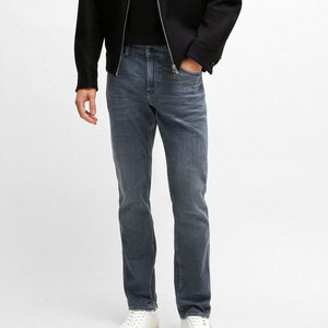 Jeans droits pour hommes sur mesure, taille mi-haute, 100 % coton, haute qualité, écologiques, faible MOQ, vente en gros pour la vente en ligne - Product Image 2