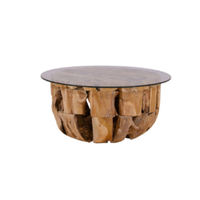 Tables basses exotiques de luxe en racine de teck solides avec un design antique pour la décoration de meubles d'extérieur et les meubles de maison
