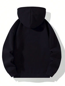 High Quality Cotton Quarter Zip Oversized <b>Hoodies</b> <b>Thick</b> Fleece Drop Shoulder Plain Blank Custom <b>Men</b> <b>Hoodies</b> - Product Image 2