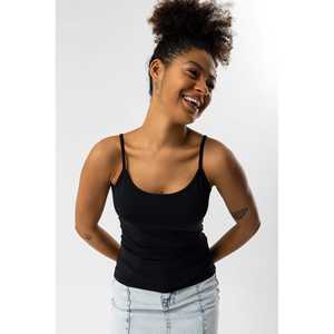 Haut extensible à fines bretelles 100% coton Quotidien - Product Image 1