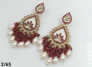 Último diseñador indio al por mayor joyería de Jhumka Kundan pendientes nuevas colecciones para mujer elegante colección de pendientes 2024 - Product Image 5