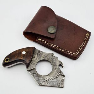 Cuchillo Skinner de Venta caliente con hoja fija de acero de Damasco con mango de agarre de mano cómodo para uso diario - Product Image 2