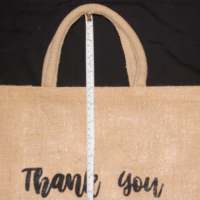 Sac fourre-tout en jute, imprimé graffiti peint à la main, sac cadeau, sac de shopping, poignée d'épaule rembourrée en coton, logo personnalisé, taille et couleur personnalisables
