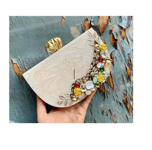 Wholesale Price Resin Precious Stone Women's Portable Handbag Clutch Purse with Pearl Decoration for Office Party Events - Product Image 1