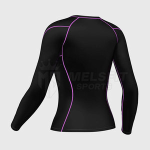 High Quality Customizable Lightweight Women's Compression Suit Spandex/Polyester Material Full Sleeve Quick Dry Breathable - Product Image 5