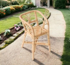 Silla de ratán de bambú ecológica de la mejor calidad, muebles de habitación para niños, silla de bambú Natural para jardín y sala de estar - Product Image 1