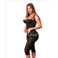 Femmes buste ouvert ventre contrôle Shapewear haute body cuisse tondeuse longueur moyenne pantalon Fajas minceur post-partum ceinture
