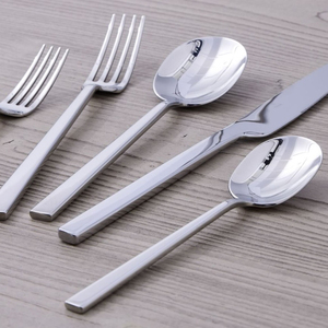 Juegos de cubiertos de mesa Accesorios de vajilla Espejo pulido Cuchillo de lujo y tenedor Cucharadita de acero con espejo - Product Image 2