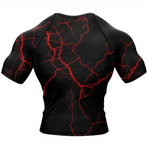Alta calidad Hombres Rash Guard Gym Fitness Wear Poliéster Hecho Rash Guard Protección solar Traje de baño - Product Image 5
