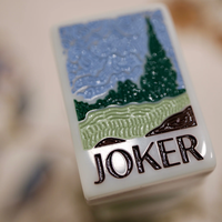 Luxuriöse Moderne MahJong UV-Bedruckte Gravierte Jardin Grüne Steine Acryl Umweltfreundlich Langlebig 160 Amerikanische Mahjong-Steine