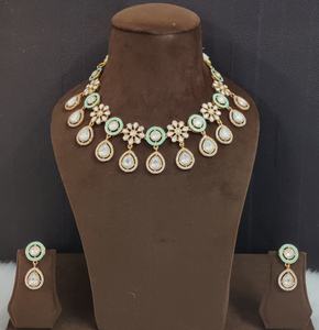 Conjunto de Collar Moissanite Polki Minimal Wear Fusion, Calidad Premium, Hermoso y Único, Última Llegada, Ideal para Bodas y Fiestas - Product Image 6