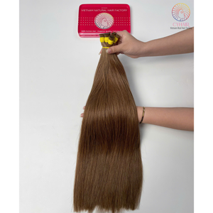 Haute qualité en vrac 100 grammes 20 pouces Double dessiné Texture droite naturelle 100% cheveux vierges vietnamiens Cyhairvn - Product Image 4