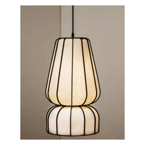 Suspension rectangulaire en rotin tressé durable, lampe suspendue en rotin faite à la main pour la maison, les halls d'hôtel et les espaces de restauration raffinée - Product Image 1