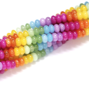 Cuentas Redondas de Cuarzo Multicolor: Hilo de Piedras Preciosas Lisas de 7-9 mm - Product Image 5