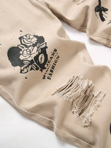 Pantalones Vaqueros Naranja Personalizados para Hombre al por Mayor, Transpirables, de Corte Regular, Cintura Alta, Ajustados, con Parche Personalizado - Product Image 4