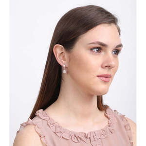Compre Pendientes Colgantes de Plata de Ley 925 de Primera Calidad para Mujeres y Niñas, Pendientes Geométricos con Baño de Oro de 18k para Bodas - Product Image 5
