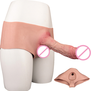 Dildo in Silicone Cavo da 23CM, Mutandine con Strapon Effetto Pelle, Slip con Manica per Pene, Giocattoli Sessuali Elastici per Adulti, Estensore per Pene Maschile, <span class=keywords><strong>Sexy</strong></span> Shop - Product Image 4
