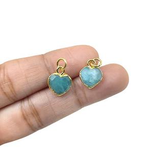 จี้หัวใจอเมซอนชุบทองด้วยไฟฟ้าเครื่องประดับอัญมณีธรรมชาติทำจากทองแดงแบบ DIY - Product Image 2