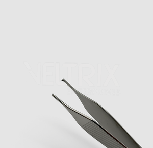 Fórceps de acero inoxidable de calidad superior Adson 12cm 1x2 dientes dentados Manual instrumento quirúrgico certificado CE - Product Image 5