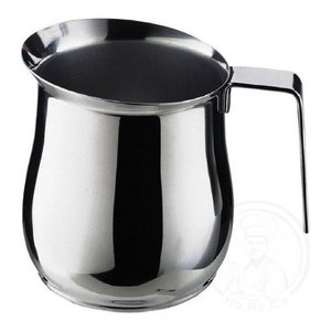 ALPI Polished Chrome 0154001 Bouilloire à lait double paroi en acier inoxydable 150 ml, idéale pour 1 tasse - Product Image 1