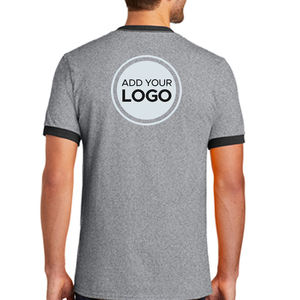 Your Custom Text T Shirt Hombres de manga corta Core Cotton Soft Classic Ringer Tee Camisetas - Product Image 2