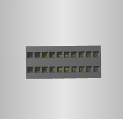 Connecteur de montage en surface verticale SMS‑110‑01‑S‑D, pas de 1,27 mm, 20 positions, connecteur carte-carte pour circuit imprimé - Product Image 4