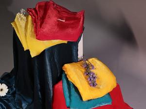 Tissu satiné Tora de fournisseur indien, finition douce et brillante, pour robes, saris et kurtis pour femmes, disponible au prix d'usine - Product Image 4