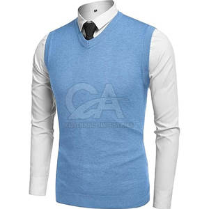 Wholesale Autumn Winter Knitwear <b>Men</b> <b>Sleeveless</b> Knitted Sweater Vest <b>Men</b> <b>Sleeveless</b> <b>Pullover</b> Vest - Product Image 2