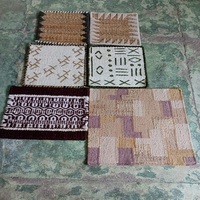 Tapis indiens de luxe faits à la main, modernes, en jute jacquard de couleur unie, à poils longs, tissage plat, écologiques, antidérapants, lavables, en lot