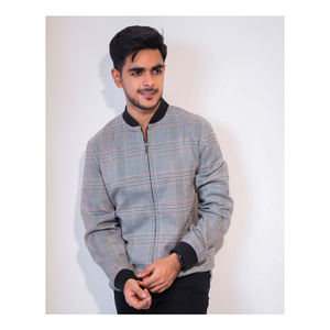 Chaqueta Bomber de Lona Personalizada para Hombre, Tallas Grandes, Estilo Bangladesh, Cuello Alto, Cortavientos, Cierre de Cremallera Ecológico - Product Image 4