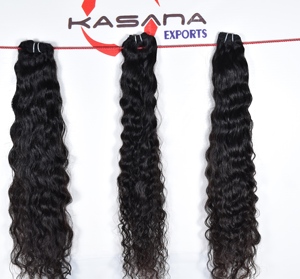 Extensiones de cabello de onda profunda de doble trama de materia prima India cutícula alineada onda del cuerpo procesamiento al por mayor extensiones de cabello humano - Product Image 6