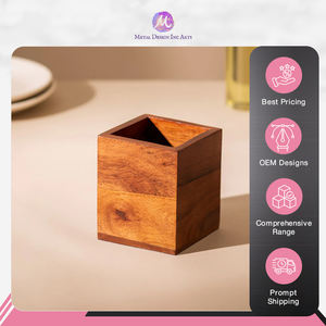 Huge Selling Manufactured in India Kitchen Cutlery Storage Tableware Accacia Wooden Spoons Knives Forks Holder for Bulk Orders - Product Image 4