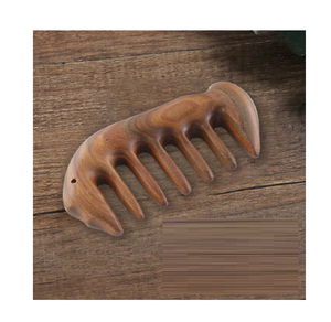 Kit de toilettage avec peigne en bois Peigne à dents larges Peigne à dents denses Moustaches de poche pour salon à domicile - Product Image 4