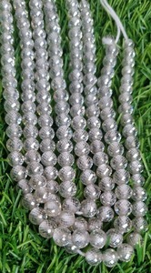 Cuentas facetadas de moissanita redondas blancas de grado AAA de 7,50mm, piedra de diamante personalizada para la fabricación de joyas, colgante de moissanita de 8mm - Product Image 3